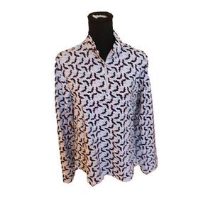 Nivo Womens Long Sleeve Mock Neck Sun Protection Golf Top Large